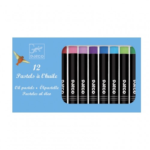 Culori pastel de ulei 12 nuante djeco